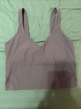 Lululemon Ribbed V-Neck Crop Bralette - Mauve